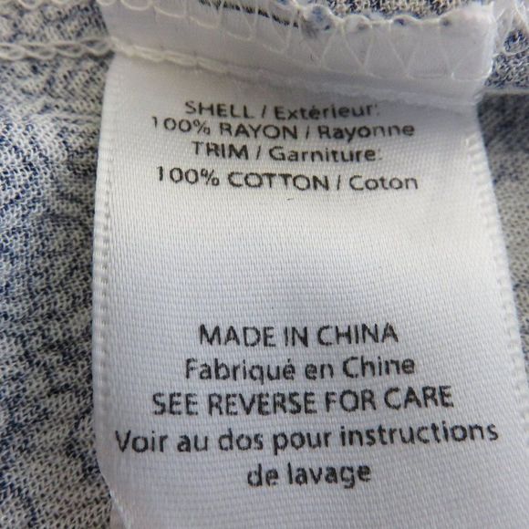 Blue and White Blouse Top Shirt with Wedgwood Style Pattern...625 - Picture 9 of 11